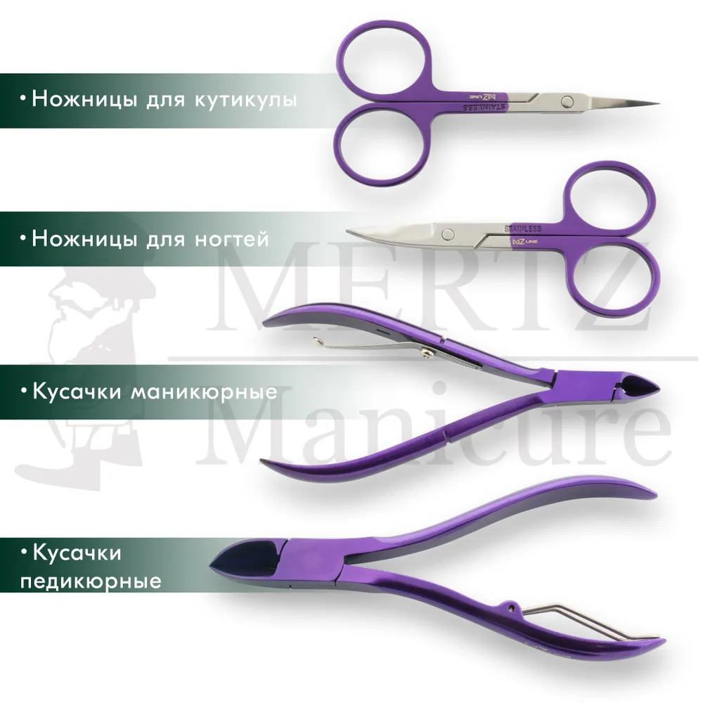 MERTZ / 6061 /  Набор маникюрный 10 предметов